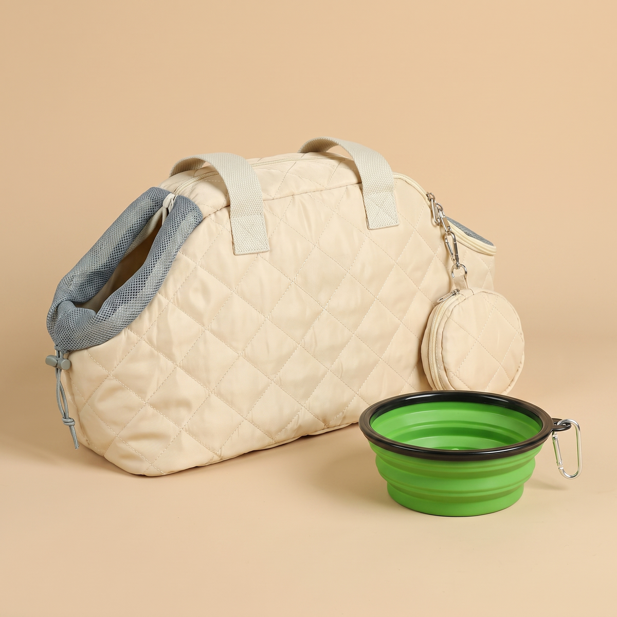 Duo sac de transport chat et gamelle pliable de voyage, expédiés dans un seul colis