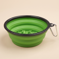 Gamelle anti-glouton pliable, relief ralentisseur visible, coloris vert
