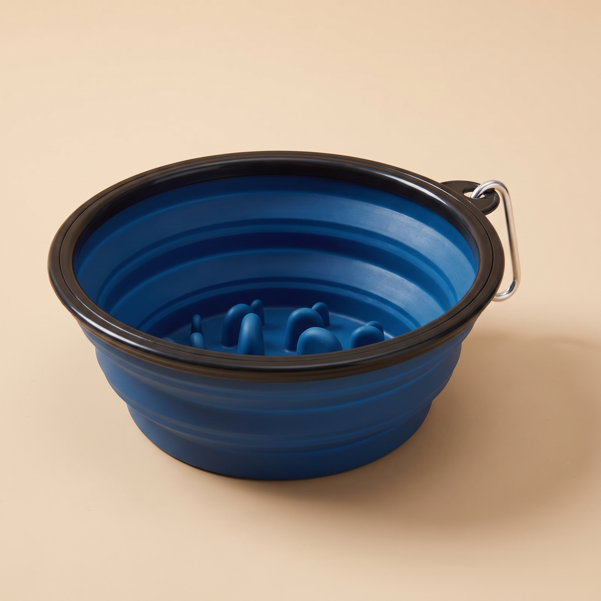Gamelle anti-glouton pliable pour chien et chat, coloris bleu